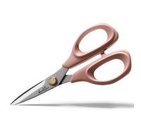 Beaditive, forbici da cucito in acciaio inox, 15 cm, lama seghettata per un facile taglio e trapuntatura del tessuto, forbici da sarto e sarto, corallo chiaro