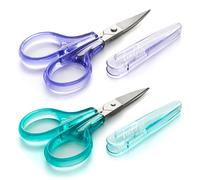 Beaditive particolare craft forbici set (2 pz.) curve e rette, sharp, compact | cucito, ricamo, taglio di carta, crafting | acciaio inossidabile | cover protettiva