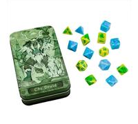 Beadle and Grimm's Druid Dice Set: Gioco di Ruolo, Dodecaedro, Metallo, Verde, B