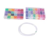 Beads, 1.900 Pezzi 9Mm Beads Set In 24 Colori con Cordino Elastic4176
