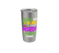 Beads And Bling È Una Cosa Mardi Gras Bicchiere termico in acciaio inox doppia parete