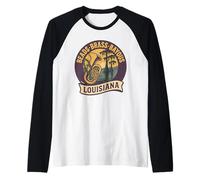Beads Brass Bayous Camicia Louisiana Mardi Gras Jazz Band Maglia con Maniche Raglan