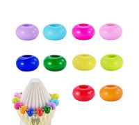 Beads For Bracelets - 20 Pieces Large Hole Round Acrylic Spacer