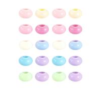 Beads For Keychains - 20 Pieces Large Hole Round Acrylic Spacer