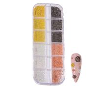 Beads for Nails | Nail Studs | 3D Mixed Sizes Caviar Beads Charm Gold Silver Steel Balls Decoration for Manicure Supplies