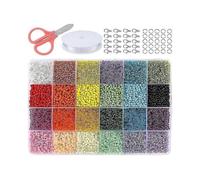 Beads Kit Including Glass Seed Beads Alphabet Letter Beads for Bracelet Jewelry Making Crafts Accessories