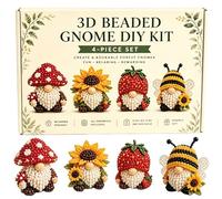 Beads Kit with Instructions - Handmade Diy Craft Set, Funny Character Beading Project, Creative starterr Jewelry Making Pack, Complete Art Activity Box | Home Crafting, School Classroom, Office Hobby