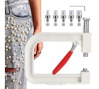 Beads Rivet Fixing Machine - Metal Hand Press Standard Size | Pearl Rhinestone Setting Tool, Manual Rivet Applicator For Jewelry Clothing Decoration Wedding Handbag Craft Tool | Jewelry Making