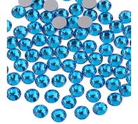 Beadsland 1440 Pezzi Strass Retro Piatto, Cristalli Strass per Unghie,Blu Capri,SS10(2,7-2,9 mm)