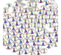 Beadsland 1440 Pezzi Strass Retro Piatto,Cristalli Strass per Unghie,Cristallo Bianco AB,SS6(1,9-2,1 mm)
