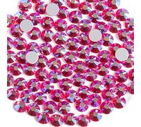 Beadsland 1440 Pezzi Strass Retro Piatto,Cristalli Strass per Unghie,Rosso Chiaro AB,SS20(4,6-4,8 mm)