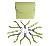 Beadsmith Beaders gioielli Tool Set 8 pezzi Fasion colori Set con frizione, include anello pinze strumento pinzette, colore: Light Olive, cod. PLFAS06