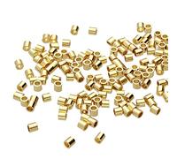 Beadsmith Gold Plated Crimp Beads 2x2mm (100 Crimps) by Beadsmith