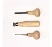 BeadSmith® Set 3 pezzi rullo lunetta e spingi punzone manici in legno