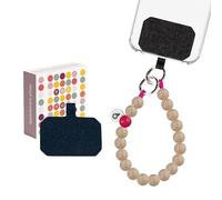 beadstars Collana corta in perle di legno, ciondolo universale per tutti gli smartphone, realizzato a mano in Germania, compatibile con iPhone, Samsung ecc. Ideale come regalo per donne, Legno