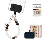 beadstars Collana corta in perle di legno, ciondolo universale per tutti gli smartphone, realizzato a mano in Germania, compatibile con iPhone, Samsung ecc. Ideale come regalo per donne, Legno