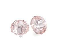 Beadthoven - 100 perline europee in vetro, foro grande, rondelle sfaccettate, adatte per braccialetti e collane a catena snake da 5 mm, per la creazione di gioielli, 14 x 8 mm