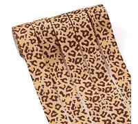 Beadthoven 25 metri 1 pollice di larghezza Leopard Grosgrain Ribbon animale ghepardo stampa nastro Craft per fasce per capelli archi regalo avvolgere cucito artigianato, 5 rotoli