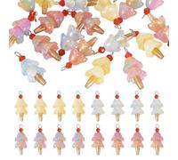 Beadthoven - Ciondoli in vetro a forma di gelato, a forma di gelato, con perline sfaccettate a goccia, per fai da te, orecchini, collane e gioielli, Vetro