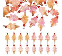 Beadthoven - Ciondoli in vetro a forma di gelato, a forma di gelato, con perline sfaccettate a goccia, per fai da te, orecchini, collane e gioielli, Vetro