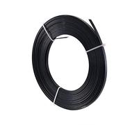 Beadthoven - Filo piatto in alluminio, 10 m, larghezza 5 mm, flessibile, in metallo anodizzato, nero, per fai da te, per scolpire l'armatura di gioielli, artigianato