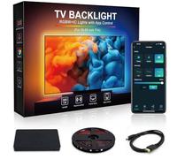 Beaeet Kit Retroilluminazione LED TV 3,8 m con HDMI Sync Box Inclusa, Striscia RGBICW Dinamica 4K, Controllo App/Vocale, per Schermi 55-65", Richiede Sorgente HDMI Esterna