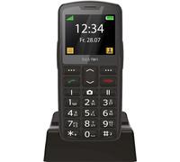 Beafon, SL260, Silverline, telefono a pulsanti, per anziani con pulsante di emergenza SOS, compatibile con apparecchi acustici, M4/T4, segnale luminoso, display da 5,58", nero