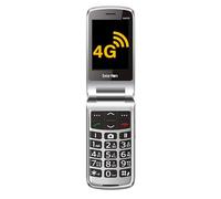 Beafon, SL645, LTE 4G, Silverline, telefono cellulare per anziani con pulsante di emergenza SOS pieghevole, XXL, display interno da 7,11 cm, display esterno a colori da 4,49 cm, fotocamera da 3,0 MP