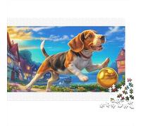 Beagle 100% cartone riciclato Beagle in piazza della città 1000 pezzi puzzle per adulti bellissimo puzzle decorativo 70x50cm/1000 pezzi