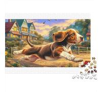 Beagle 100% Cartone Riciclato Beagle in Piazza Vivace Puzzle da 1000 Pezzi per Adulti e Bambini Divertente Attività Domestica 70x50cm/1000pcs