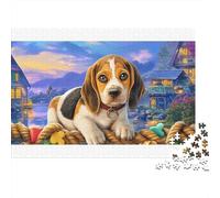 Beagle 100% cartone riciclato Beagle nel villaggio sulla cima delle nuvole 1000 pezzi puzzle per adulti e bambini impegnativo rompicapo 52x38cm/1000 pezzi