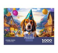 Beagle 1000 pezzi Quiet Village Path Puzzle di cartone antipolvere per avanzati, regalo di compleanno, hobby per interni 52x38 cm