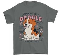 Beagle Anatomia Divertente Cane T-Shirt 100% IN Cotone