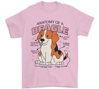 Beagle Anatomia Divertente Cane T-Shirt 100% IN Cotone