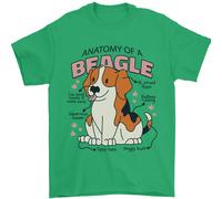 Beagle Anatomia Divertente Cane T-Shirt 100% IN Cotone
