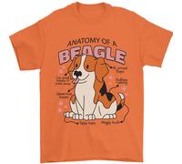 Beagle Anatomia Divertente Cane T-Shirt 100% IN Cotone