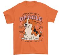 Beagle Anatomia Divertente Cane T-Shirt 100% IN Cotone