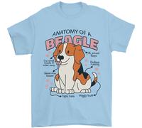 Beagle Anatomia Divertente Cane T-Shirt 100% IN Cotone