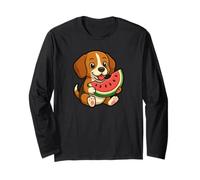 Beagle Anguria divertente design frutta estate Maglia a Manica