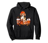 Beagle Autumn Coffee Pumpkin Spice Latte Dog Lover Fall Felpa con Cappuccio