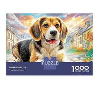 Beagle Beach Puzzle 1000 Pezzi Cartone Resistente Fantasy Landscape Per Collezionisti, Puzzle Abilità Logiche, Attività Festa, Miglior Regalo Per Fan Devoti Di Puzzle 38x26cm/1000pcs