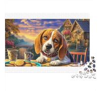 Beagle Beagle colorato nel frutteto in fiore 1000 pezzi puzzle per adulti e bambini impegnativo rompicapo 38x26 cm/1000 pezzi