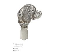 Beagle - Clip rivestito di argento, alta qualità Art Dog IT