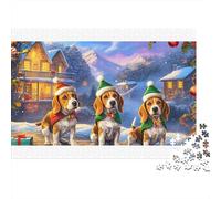 Beagle Colorato Beagle nella Città Innevata - Puzzle da 1000 pezzi per adulti e bambini Attività Divertente per le Giornate Piovose 38x26cm/1000pcs