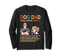 Beagle Dog Dad Definition Best Dog Dad Ever for Fathers Day Maglia a Manica