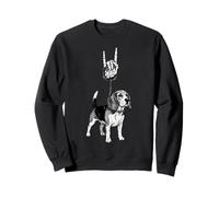 Beagle Dog Lover Emo, Stile retrò Vintage, Stile Gotico, Alt Metal Felpa