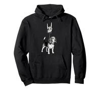 Beagle Dog Lover Emo, Stile retrò Vintage, Stile Gotico, Alt Metal Felpa con Cappuccio