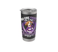 Beagle Dog Nessuno combatte il cancro al pancreas da solo Supporto 26 Bicchiere termico in acciaio inox doppia parete