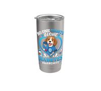 Beagle Dog Nessuno combatte il diabete da solo sostenitore della consapevolezza Bicchiere termico in acciaio inox doppia parete