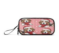 Beagle Dogs Red Santa Cappelli Rosso Penna e Matita Astuccio, Classico Astuccio Tasca Matita, Ragazze Matita Pouch